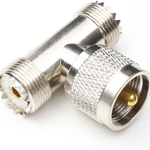 UHF Male to UHF Female to Female Connector