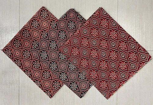 Ladies Ajrakh Style Geometric Cotton Nighty Fabric