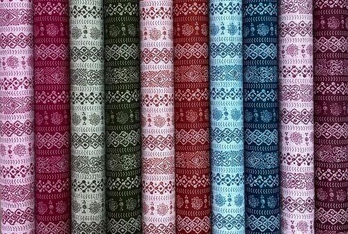 Ladies Bandhej Pattern Cotton Nighty Fabric