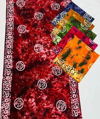 Ladies Batik Print Tie Dye Nighty Fabric