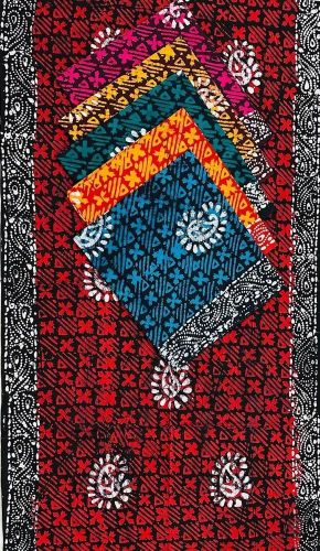 Ladies Double Colour Batik Cotton Nighty Fabric