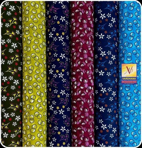 Ladies Floral Dot Printed Cotton Nighty Fabric