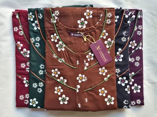 Ladies Floral Printed Cotton Nighty