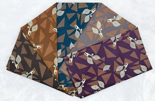 Ladies Geometric Leaf Print Cotton Nighty Fabric