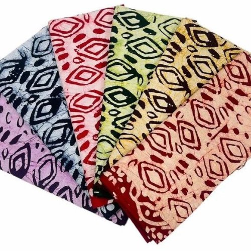 Ladies Geometric Print Mom Batik Nighty Fabric