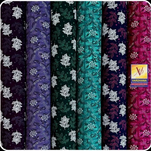 Ladies Leaf Floral Printed Cotton Nighty Fabric