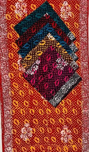Ladies Leaf Motif Batik Cotton Nighty Fabric