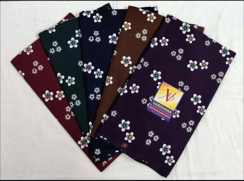 Ladies Rajwadi Flower Printed Cotton Nighty Fabric
