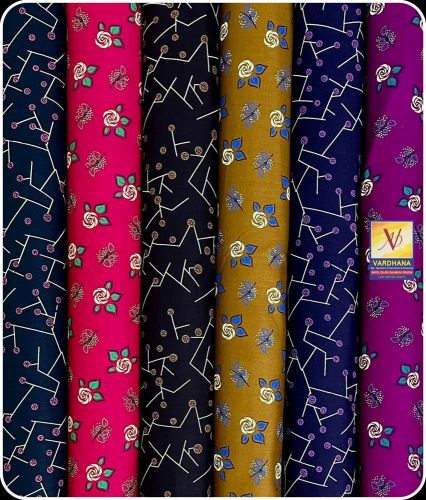 Ladies Rose Print Cotton Nighty Fabric