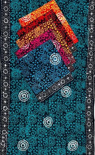 Ladies Spiral Batik Printed Cotton Nighty Fabric