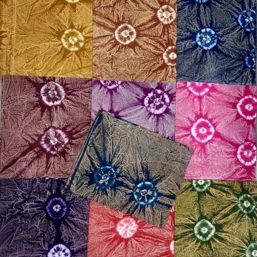 Ladies Tie Dye Bandhej Nighty Fabric