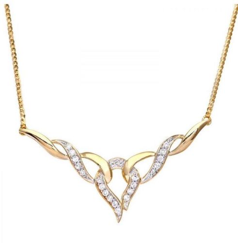 14K Yellow Diamond Ladies Pendent