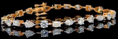 18K Multishape Diamond Bracelet