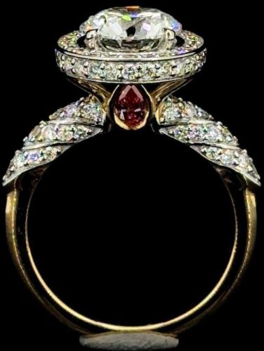 Lab Grown Diamond Designer Halo Engagement Ring
