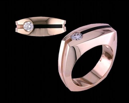 Rose Gold Round Diamond Engagement Ring