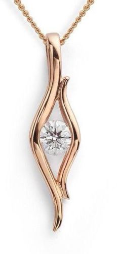 Solitaire Round Cut Lab Grown Diamond Pendant