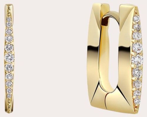 Yellow Gold Hinged Hoop Earrings