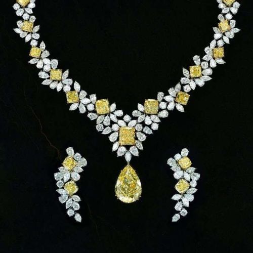 Yellow Sapphire Necklace Set