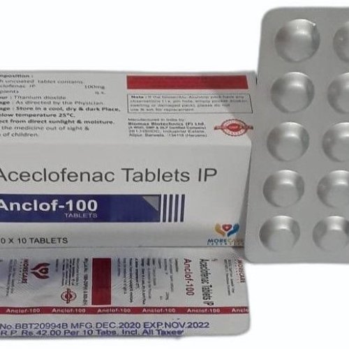 100 Mg Aceclofenac Tablet