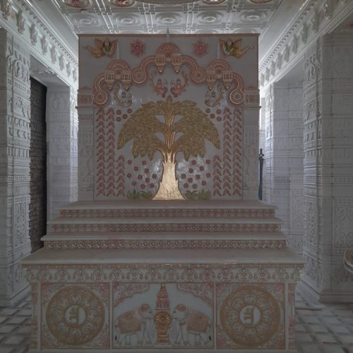 Carved Jain Marble Vedi