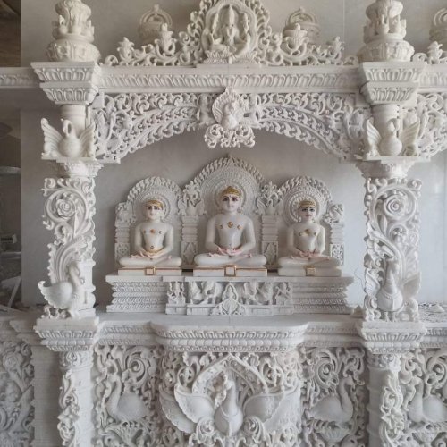 Traditional Jain White Marble Temple
