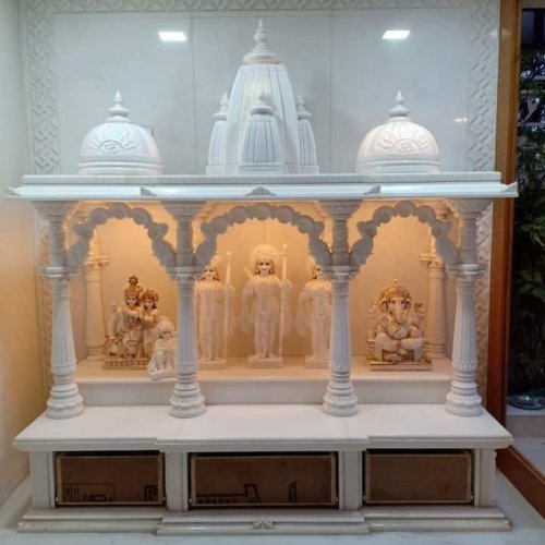 Traditional White Marble Home Temple