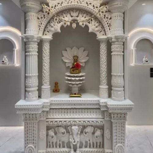 White Marble Home Temple