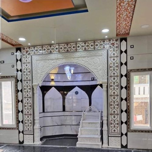 White Marble Masjid Qibla