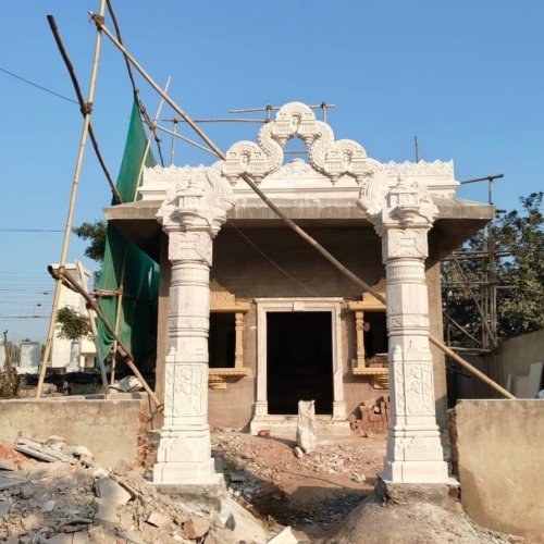 White Marble Temple Entry Gate