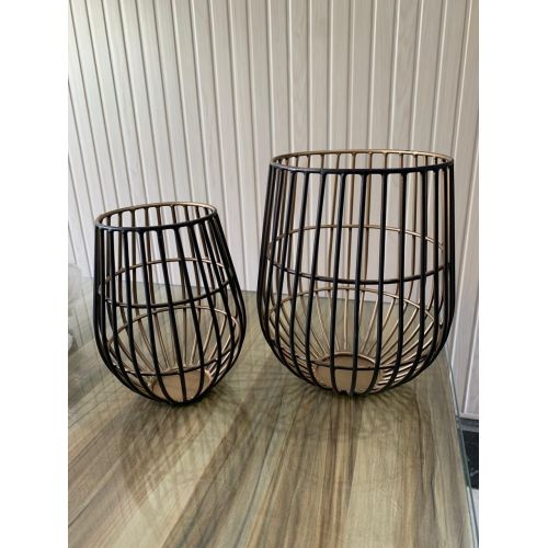 Black Metal Wire Tealight Candle Holder