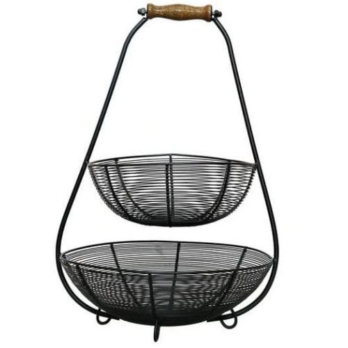 Nestroots 2 Tier Iron Fruit Basket