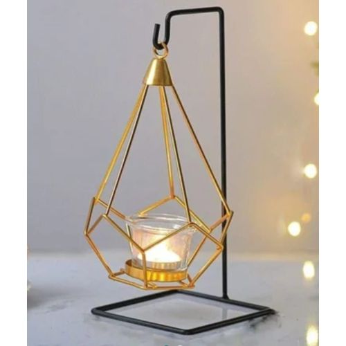 Geometric Metal Hanging Candle Holder