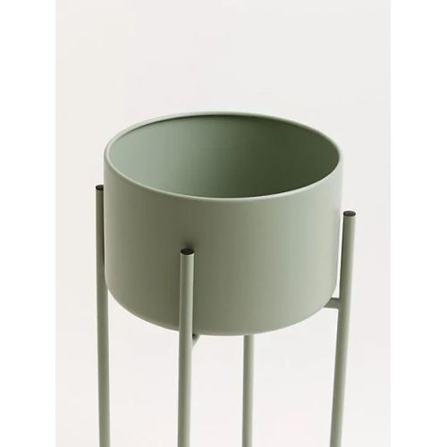 Green Metal Floor Planter