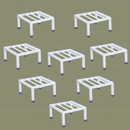 White Metal Plant Stand Set