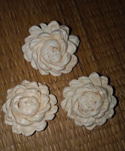 White Handmade Sola Wood Flower