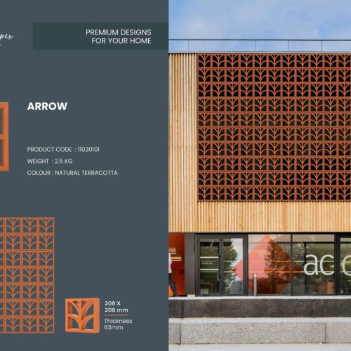 Arrow Design Terracotta Jali