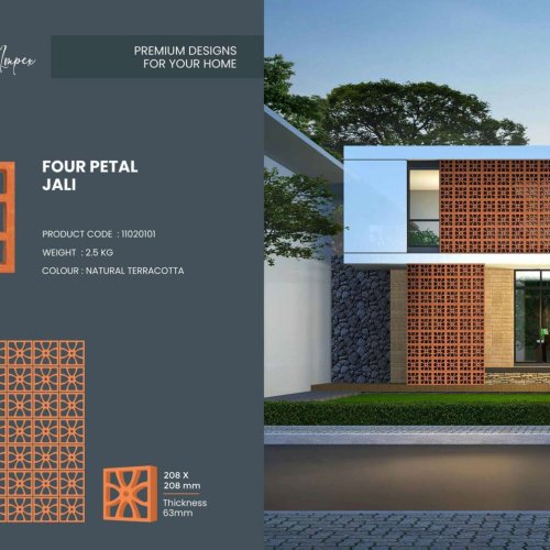 Four Petal Design Terracotta Jali