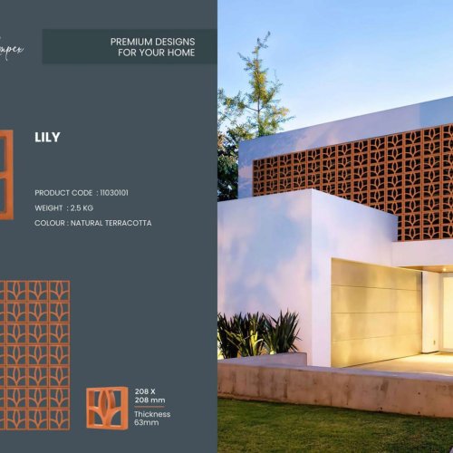 Lily Design Terracotta Jali