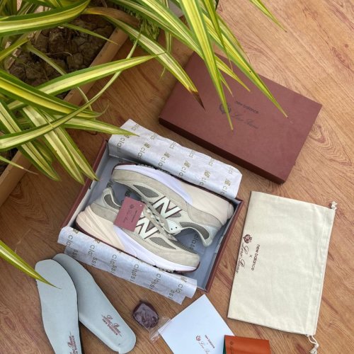 990v6 X Loro Piana Raw Cashew Sneakers Shoes