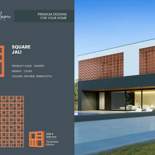 Square Design Terracotta Jali