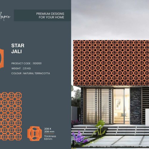 Star Design Terracotta Jali
