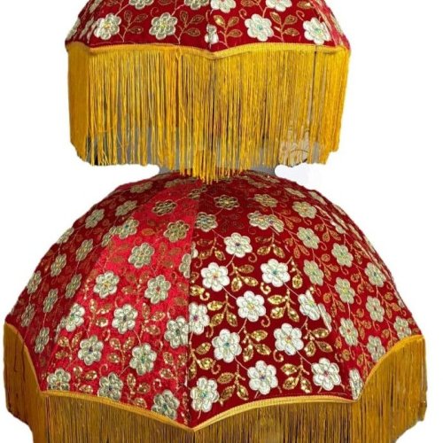 Flowers Embroidery Work Wedding Umbrella