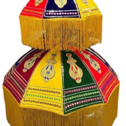Multicolor Embroidered Decorative Umbrella