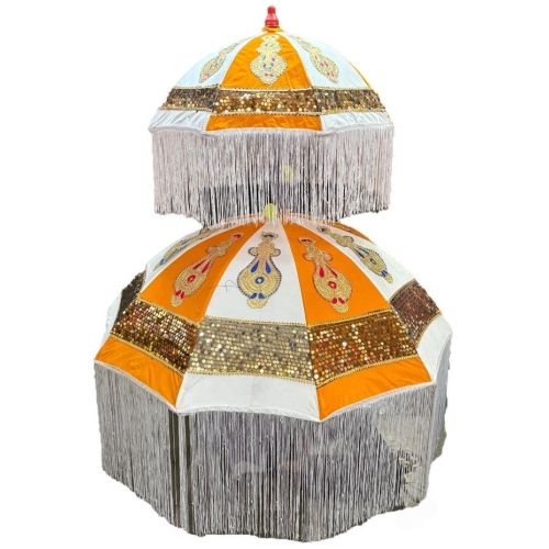 2 Tier Patch Line Wedding Umbrella