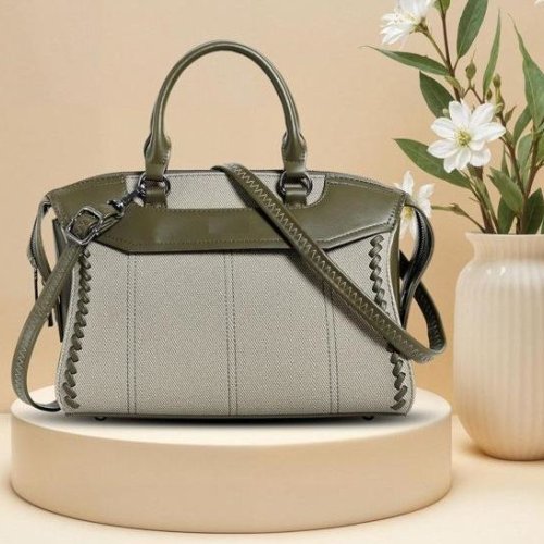 Ladies Satchel Bag with Dual Handle &AMP; Sling Strap