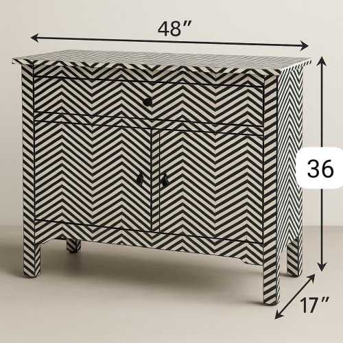 Bone Inlay Chest Drawer