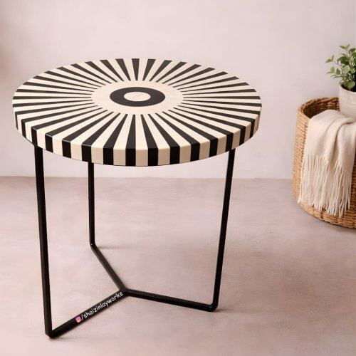 Bone Inlay Side Table