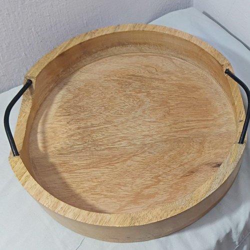 Round Mango Wood Serving Tray