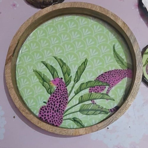 Wooden Enamel Coated Tray