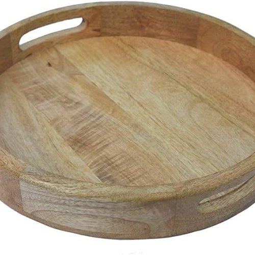 Wooden Round Serving Tray